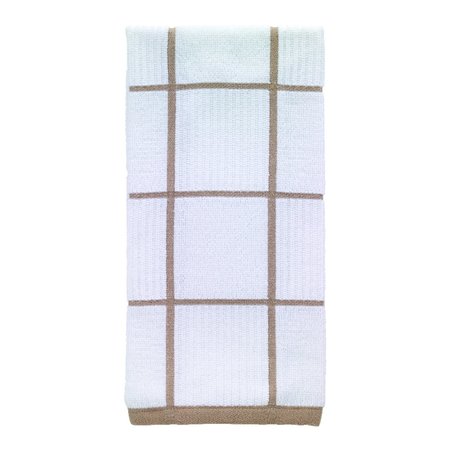 T-FAL Sand Cotton Checked Parquet Kitchen Towel 10159
